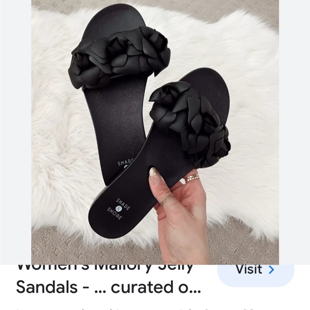 Women’s Jelly Sandals.   size. 8.   color black - Picture 4 of 7